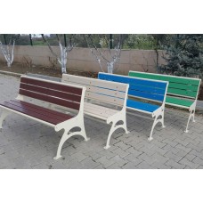 BD-B05 Ahşap Kompozit Lata - Platina Sac Gövde Oturma Bankı