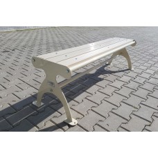 BD-B07 Ahşap Kompozit Lata - Platina Sac Gövde Arkalıksız Bankı